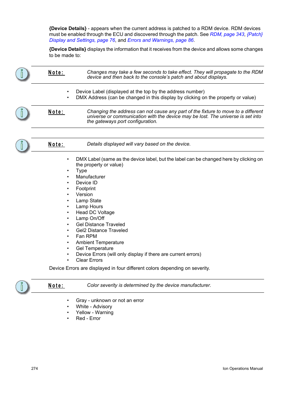 N o t e | ETC Ion User Manual | Page 290 / 440