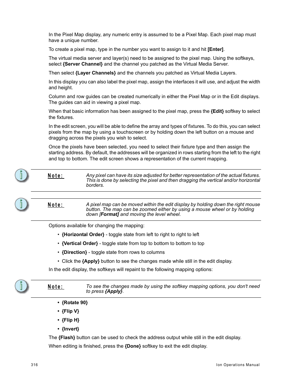 N o t e | ETC Ion User Manual | Page 332 / 440