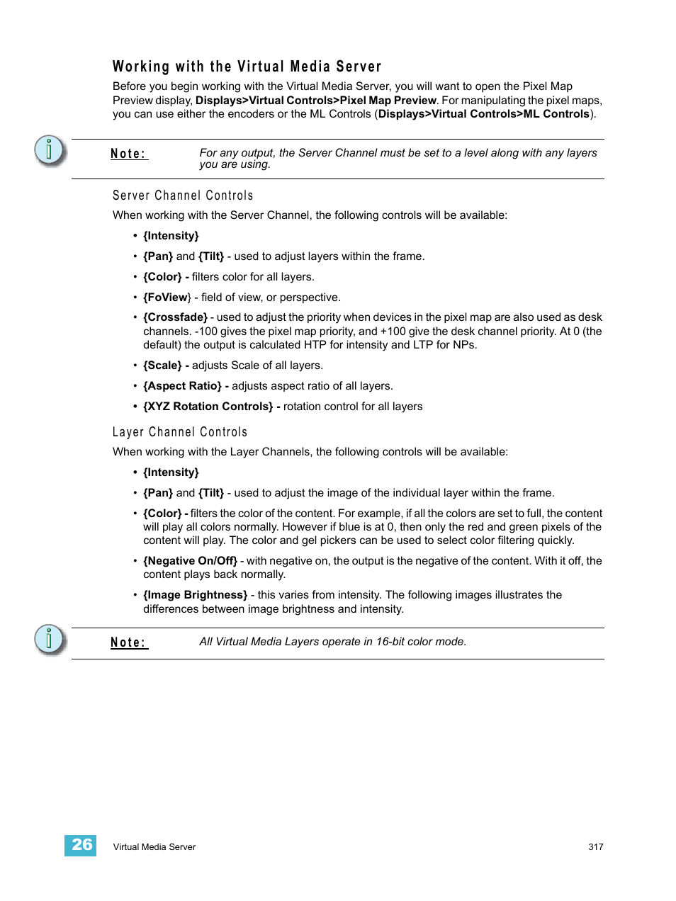 Working with the virtual media server | ETC Ion User Manual | Page 333 / 440