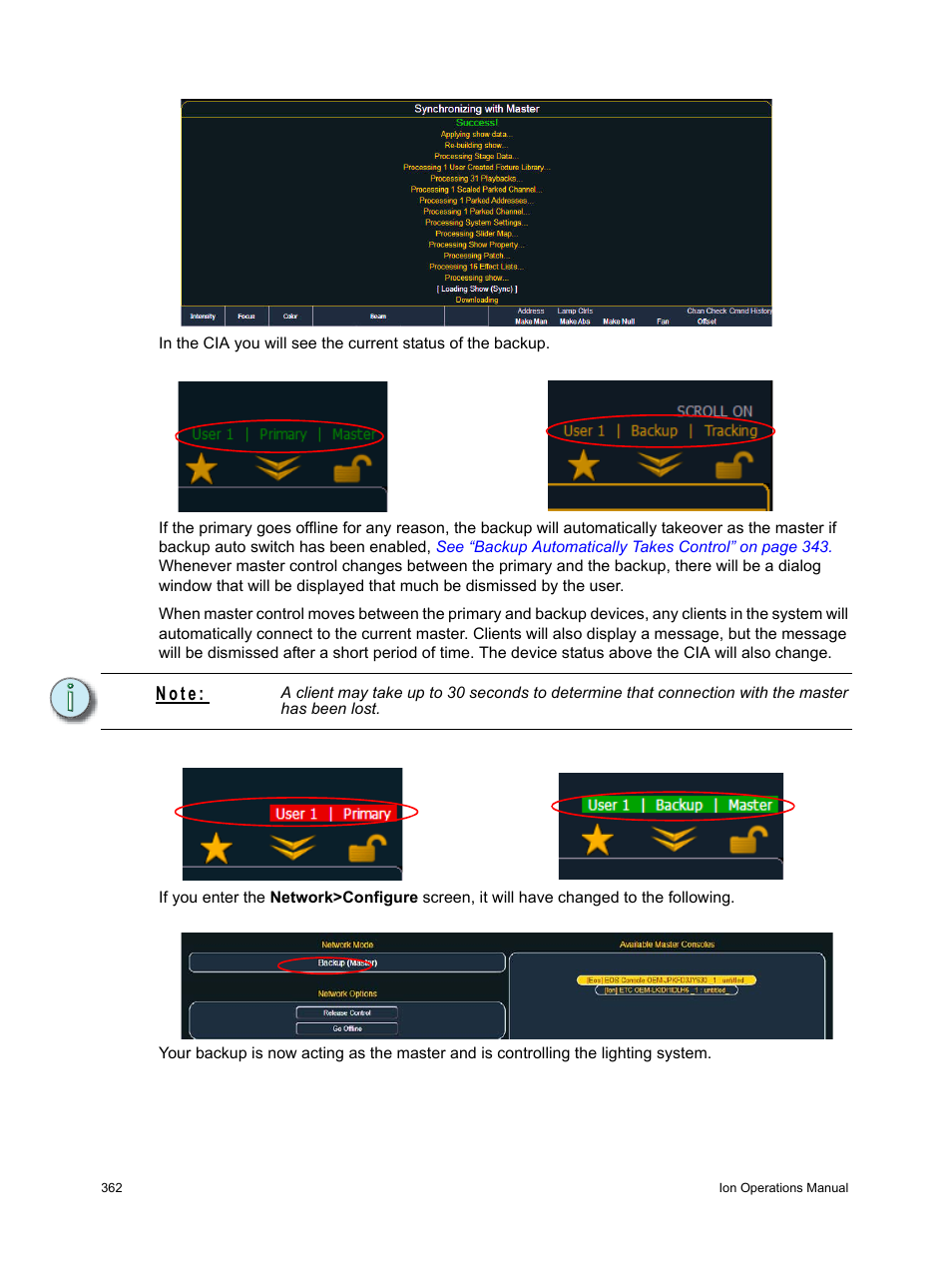 N o t e | ETC Ion User Manual | Page 378 / 440