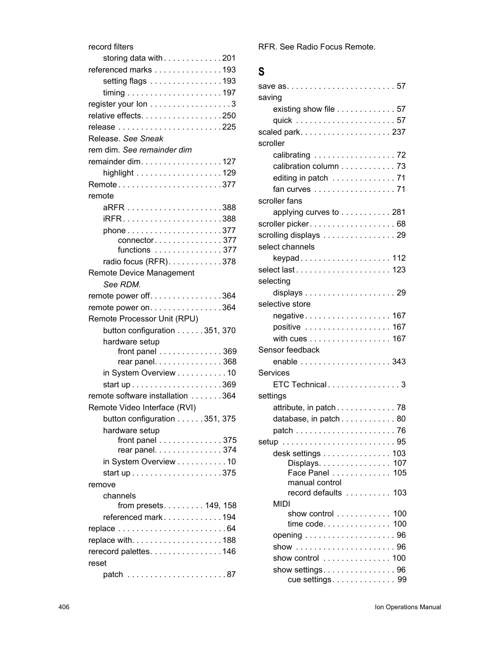 ETC Ion User Manual | Page 422 / 440