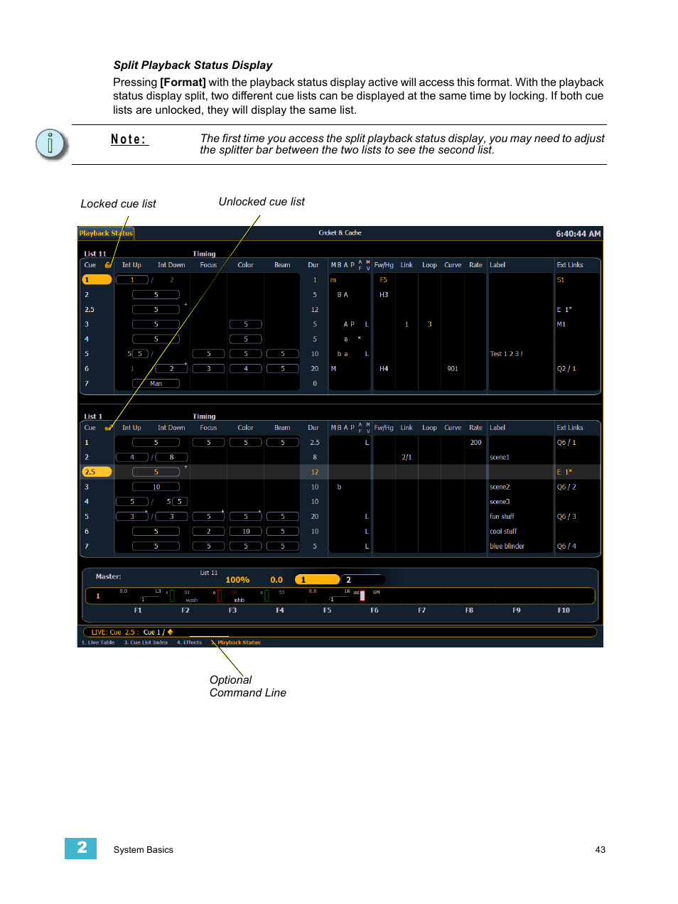 N o t e | ETC Ion User Manual | Page 59 / 440