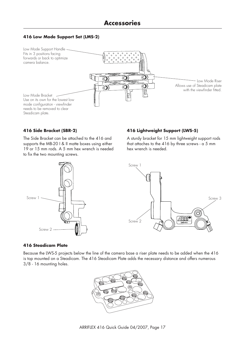 Accessories | ARRI ARRIFLEX 416 User Manual | Page 17 / 20
