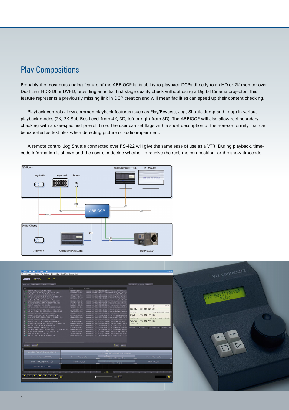 Play compositions | ARRI Quality Control Player ARRIQCP User Manual | Page 4 / 8