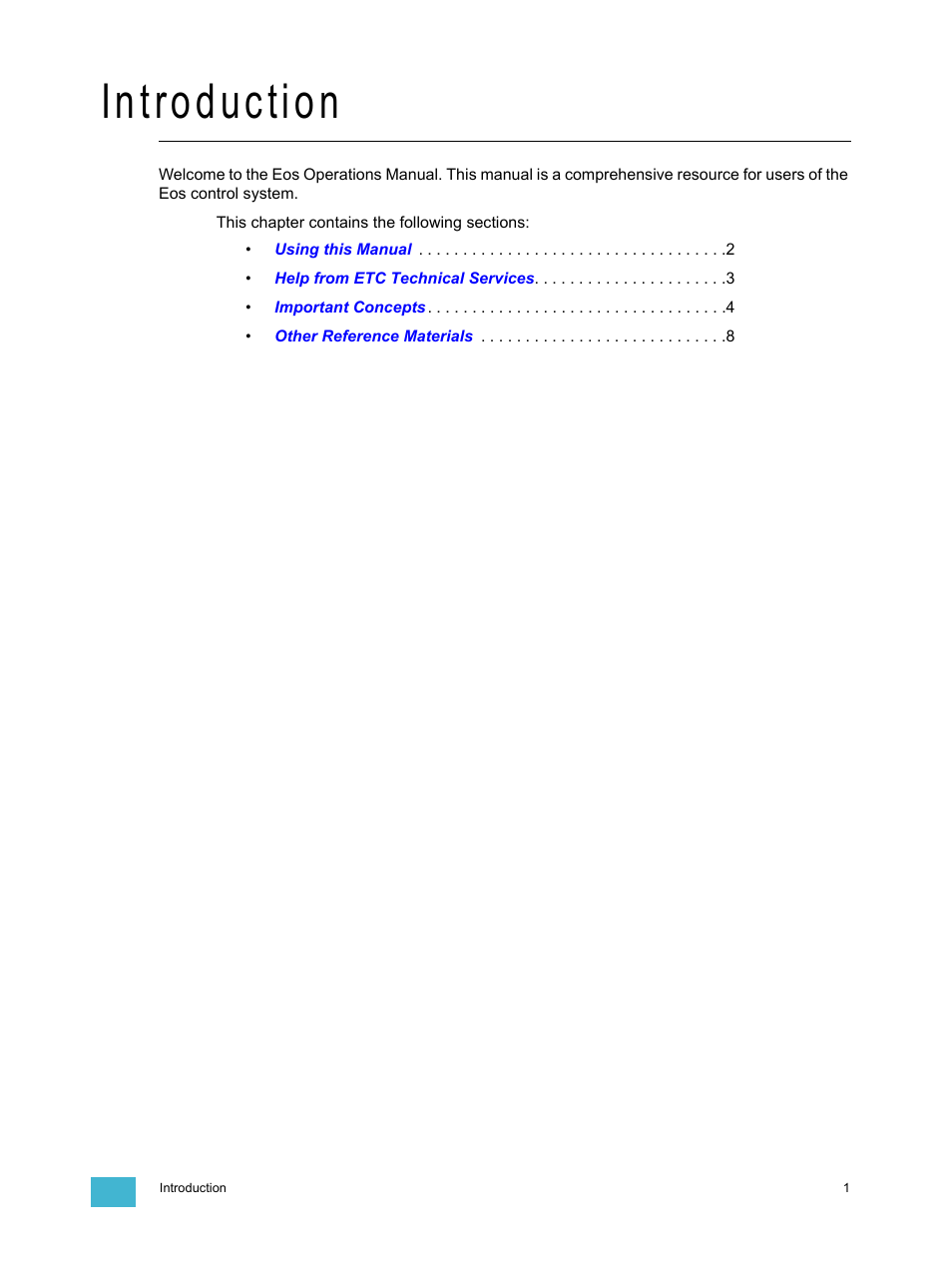 Introduction | ETC Eos v1.3 User Manual | Page 15 / 356