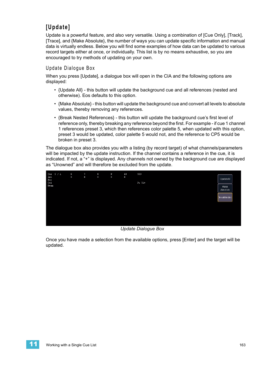 Update | ETC Eos v1.3 User Manual | Page 177 / 356