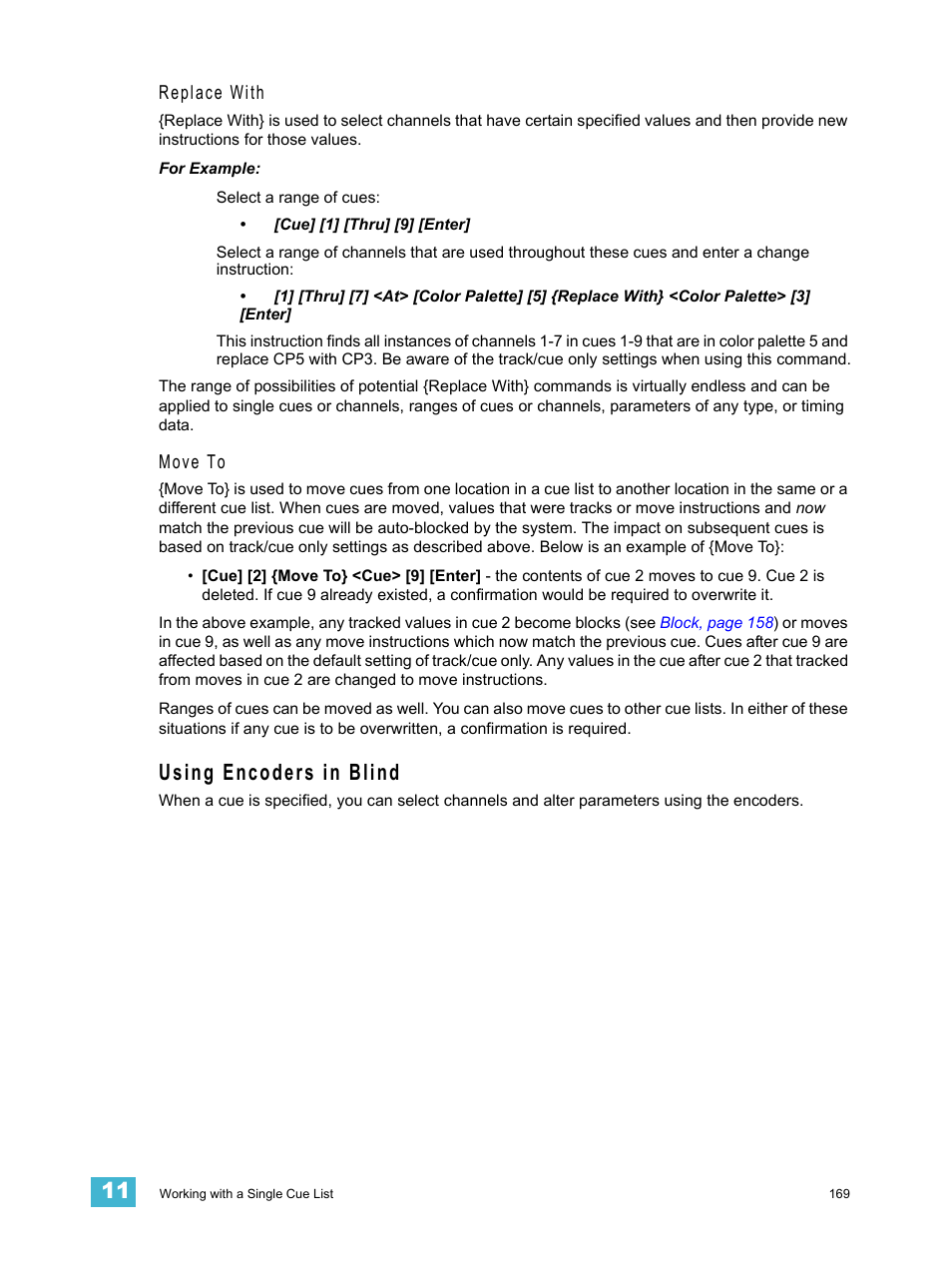 Using encoders in blind | ETC Eos v1.3 User Manual | Page 183 / 356