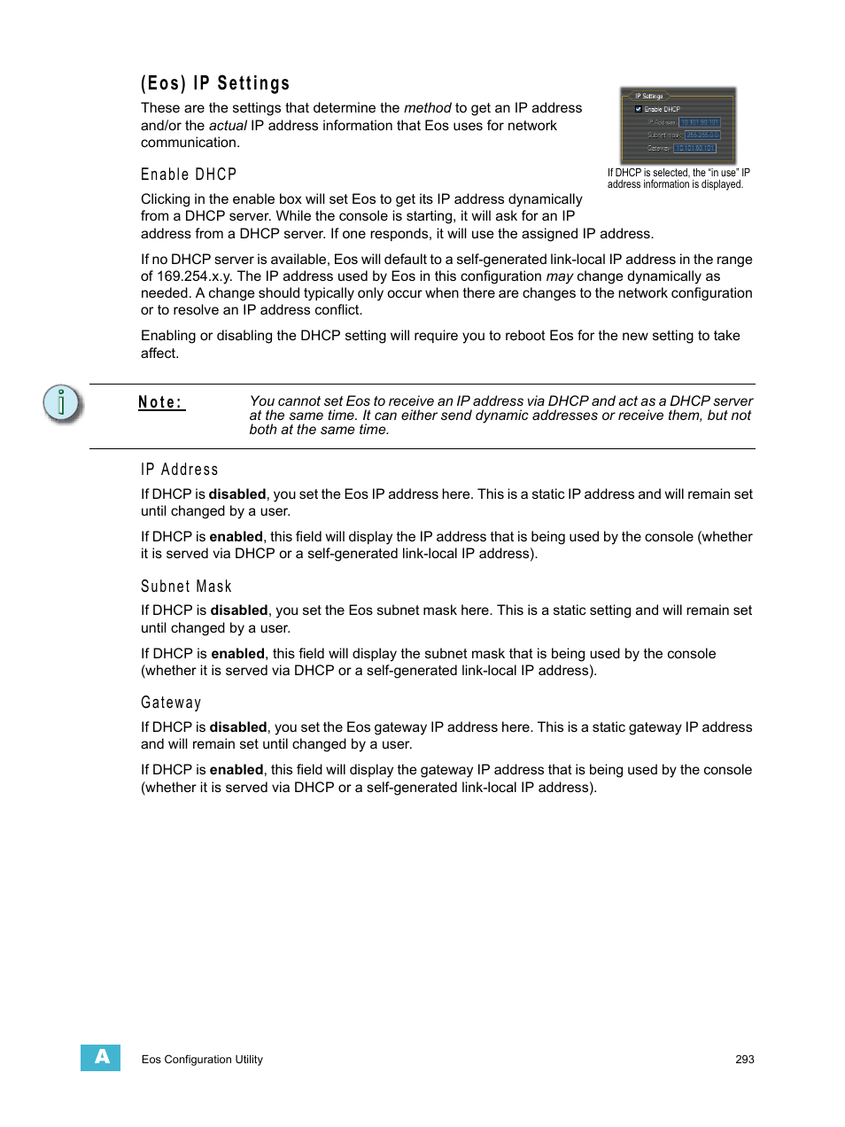 Eos) ip settings | ETC Eos v1.3 User Manual | Page 307 / 356
