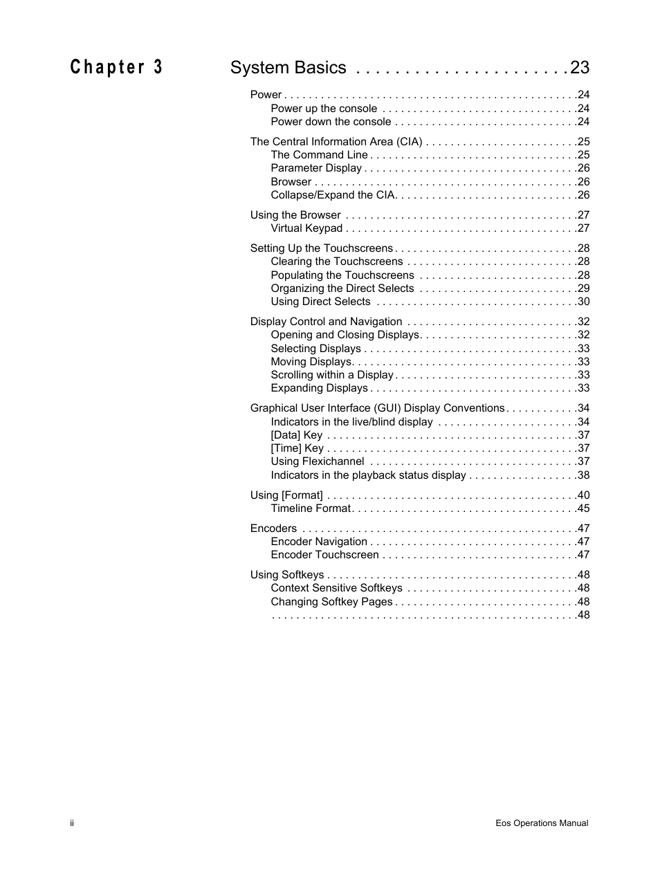 System basics | ETC Eos v1.3 User Manual | Page 4 / 356