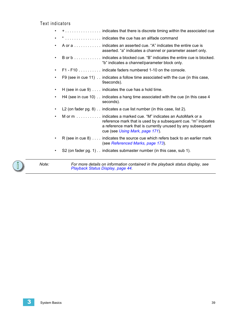 Text indicators | ETC Eos v1.3 User Manual | Page 53 / 356