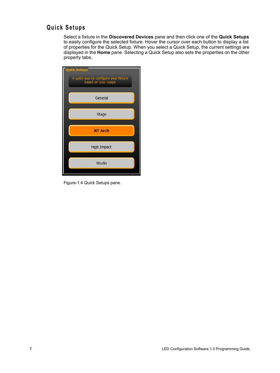 Quick setups | ETC LED Configuration Software Programming Guide User Manual | Page 10 / 24