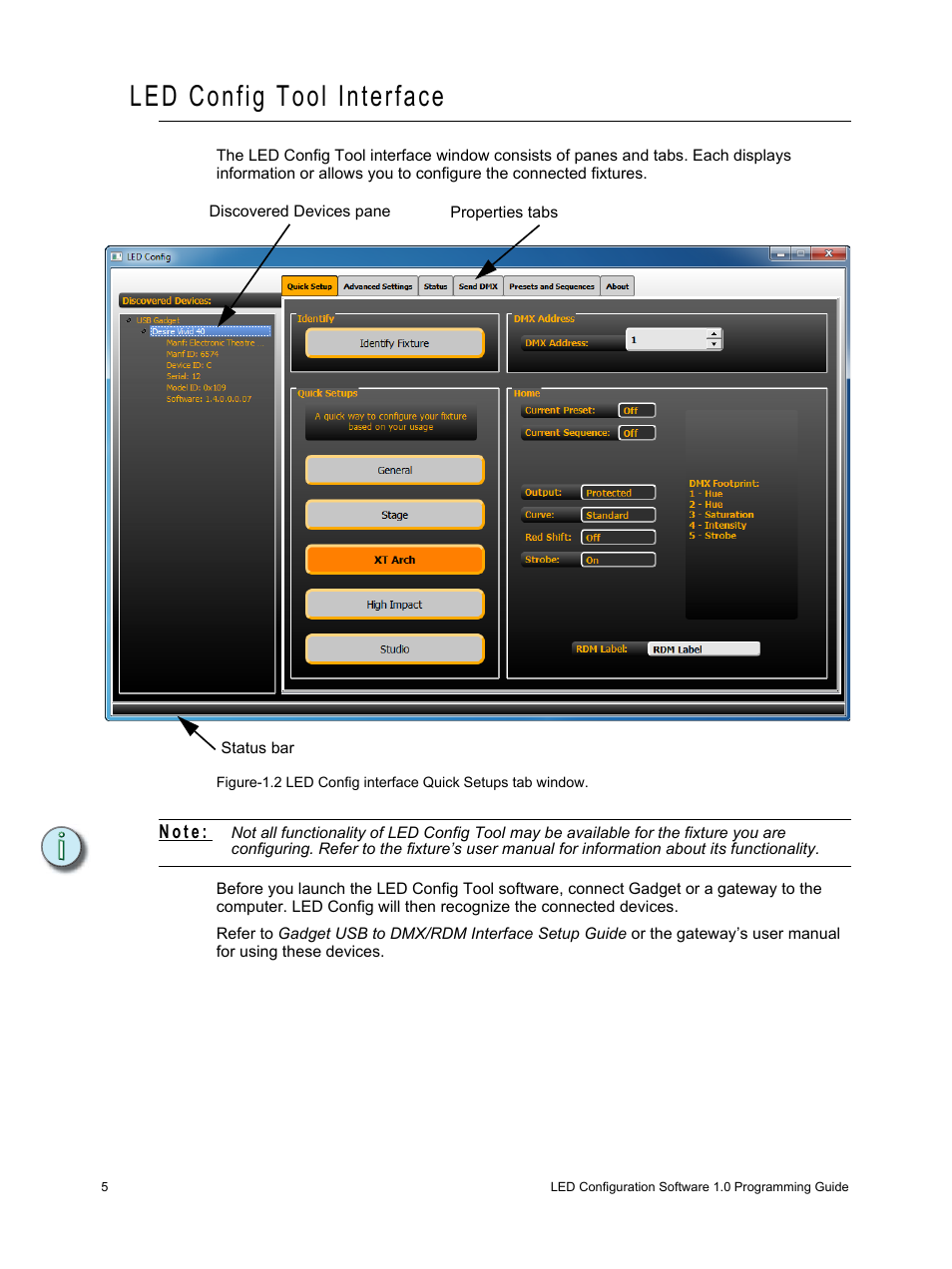 Led config tool interface | ETC LED Configuration Software Programming Guide User Manual | Page 8 / 24