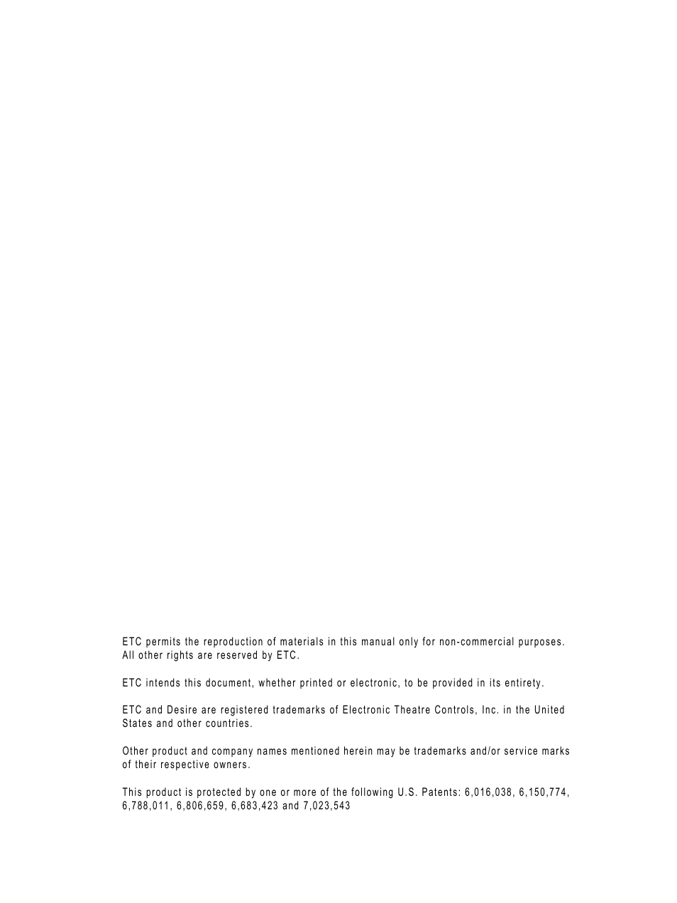 ETC Desire Series XTI v1.6.0 User Manual | Page 2 / 48