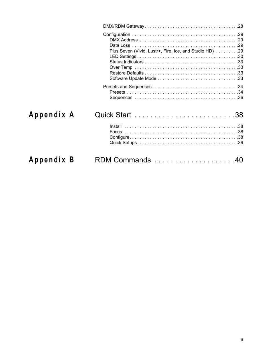 Quick start, Rdm commands | ETC Desire Series XTI v1.6.0 User Manual | Page 5 / 48
