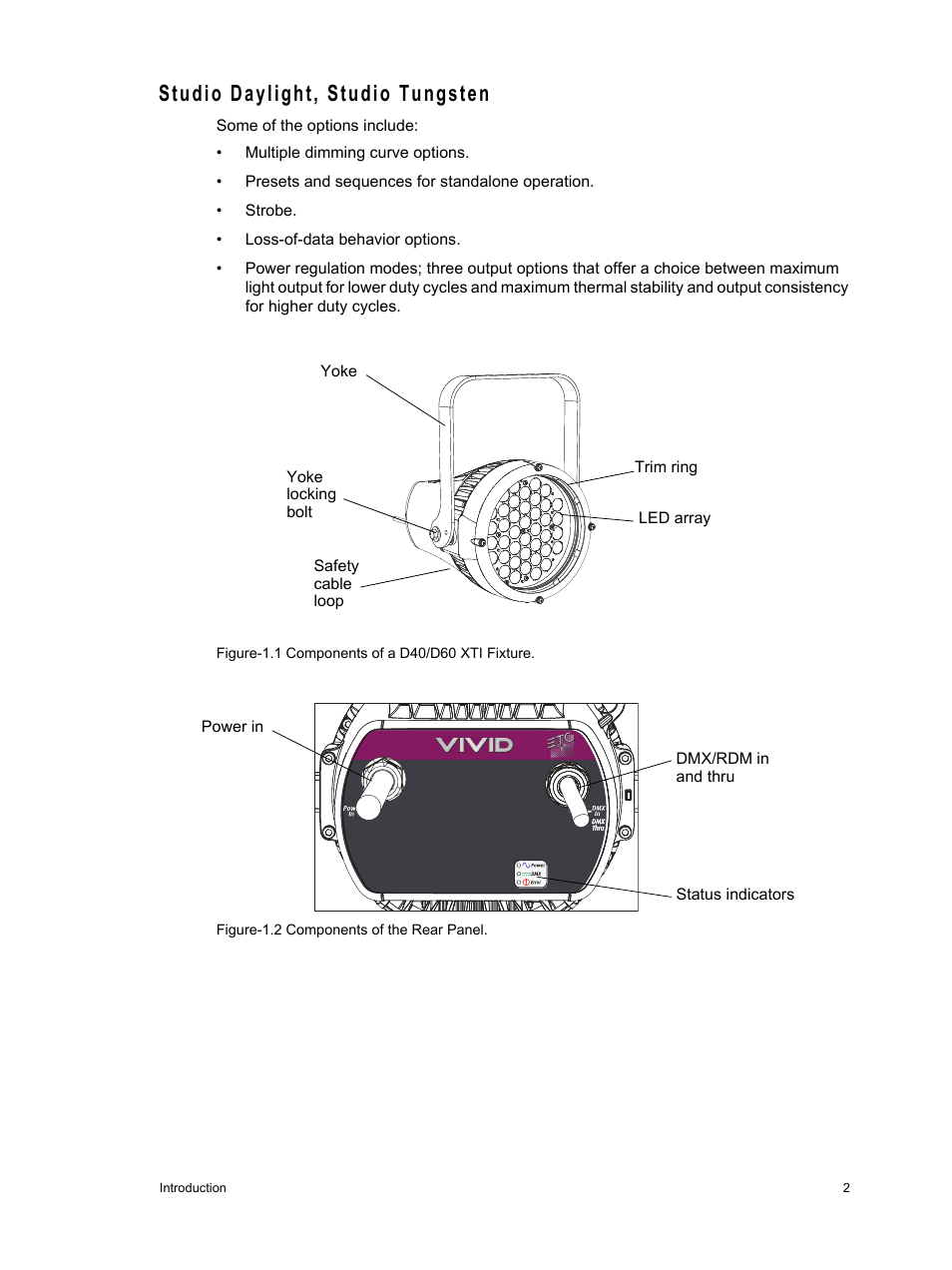 Studio daylight, studio tungsten | ETC Desire Series XTI v1.6.0 User Manual | Page 7 / 48