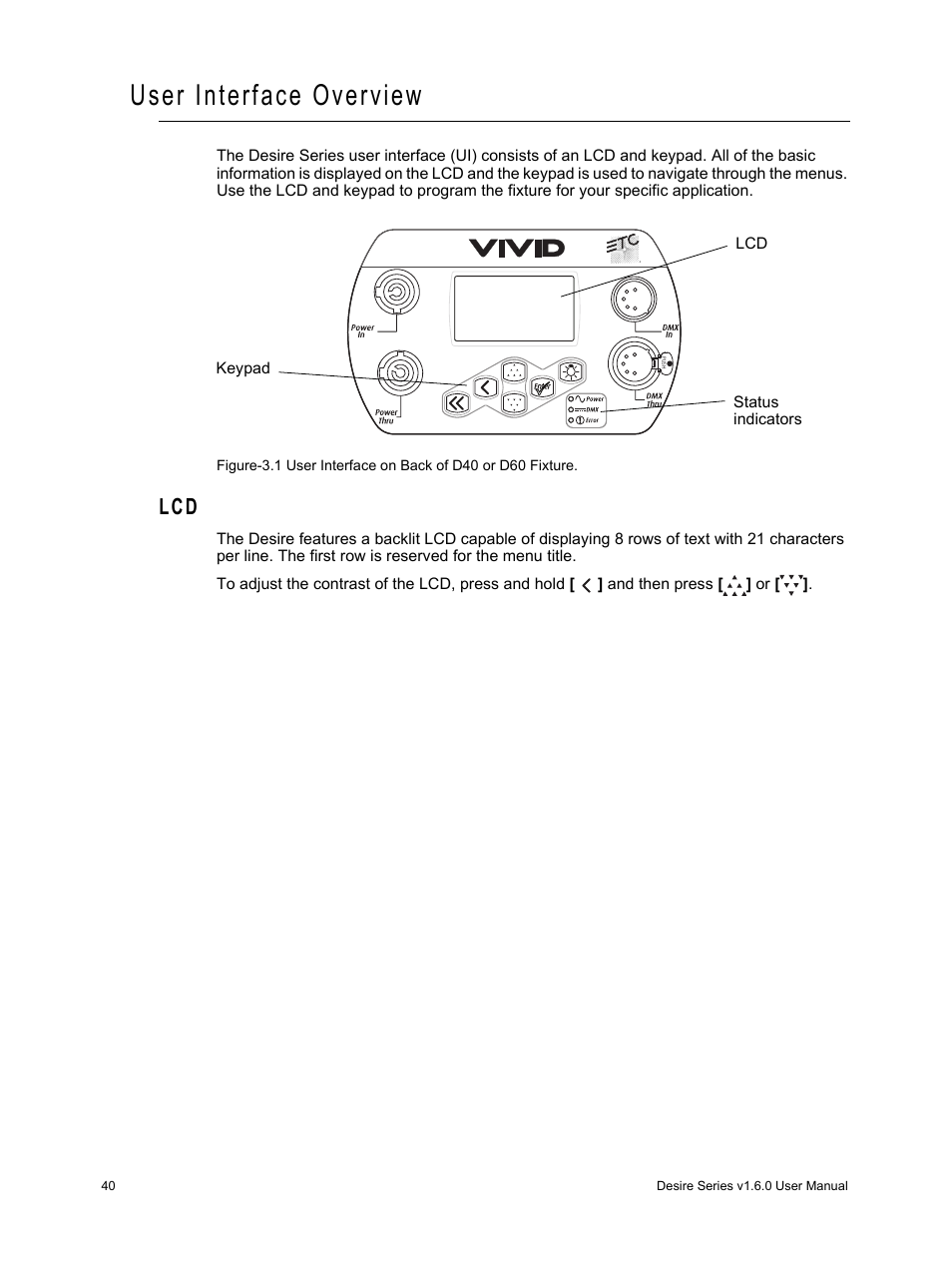 User interface overview | ETC Desire Series v1.6.0 User Manual User Manual | Page 46 / 100