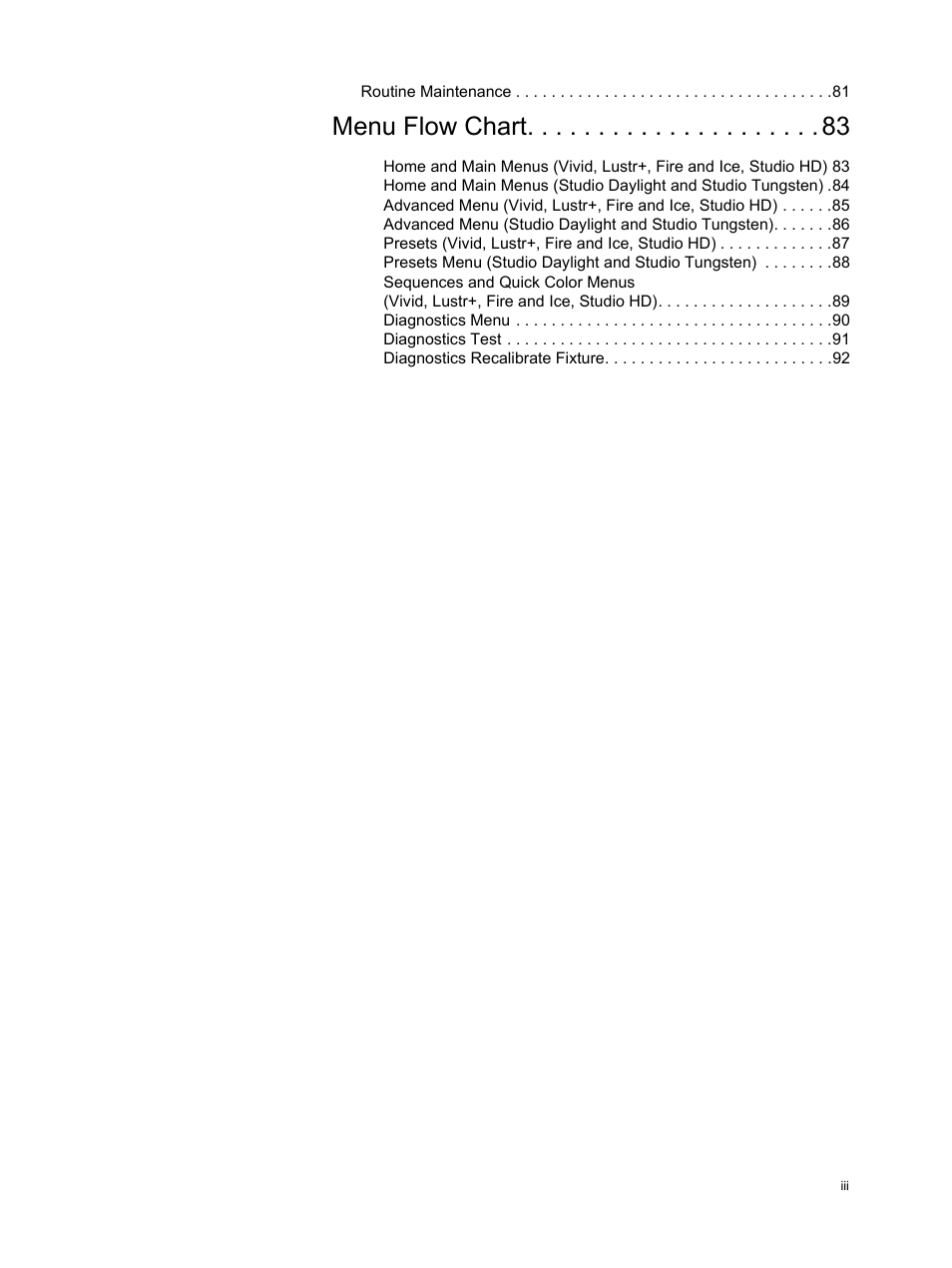 Menu flow chart | ETC Desire Series v1.6.0 User Manual User Manual | Page 5 / 100