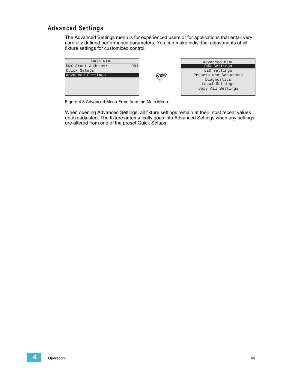 Advanced settings | ETC Desire Series v1.6.0 User Manual User Manual | Page 55 / 100