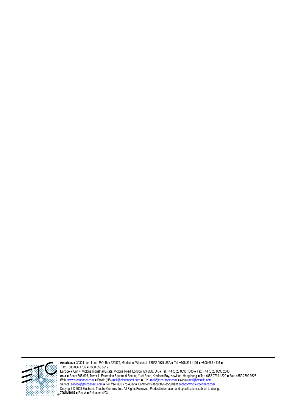 ETC Source Four CE HID PAR User Manual | Page 12 / 12