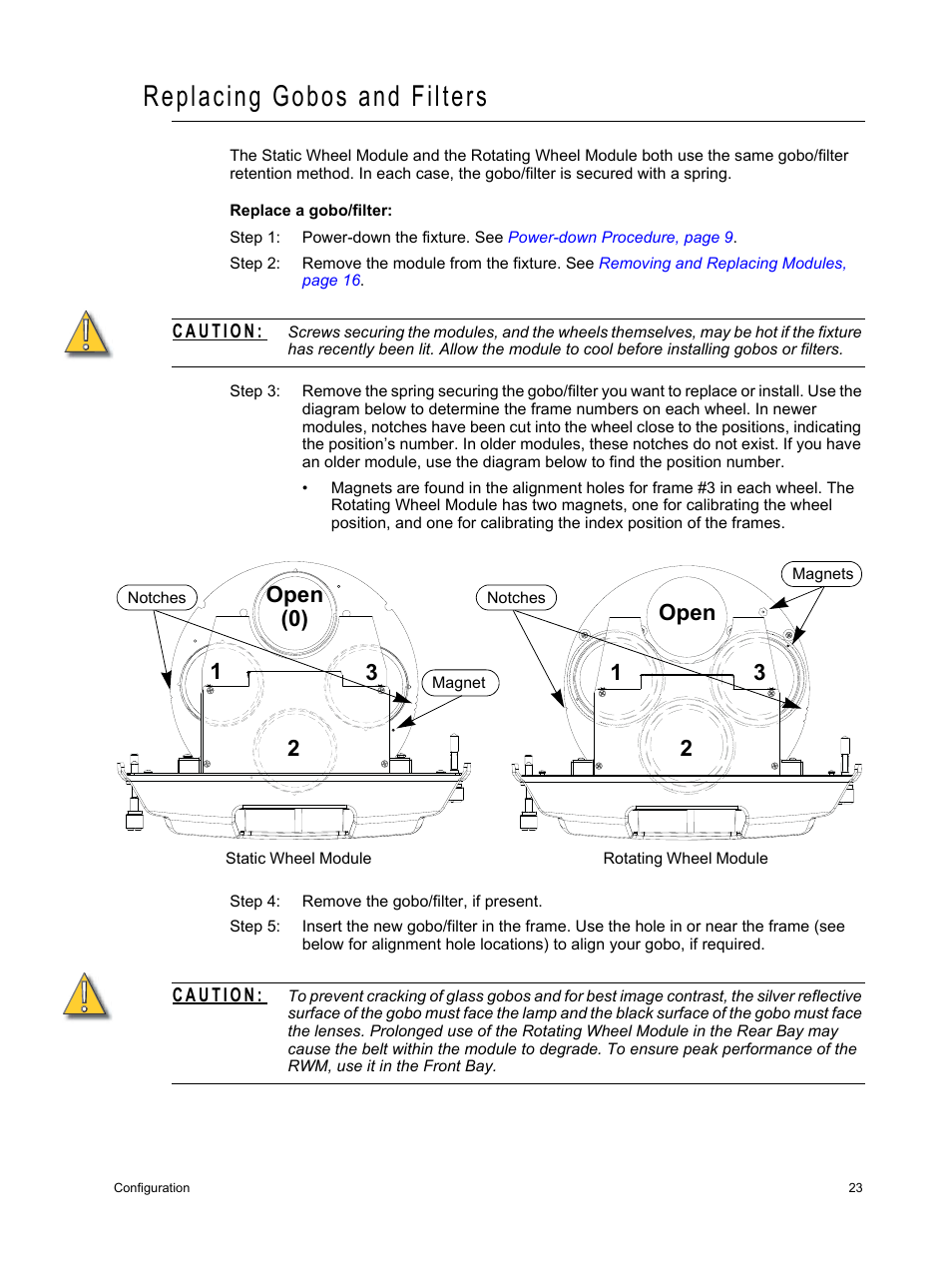 Replacing gobos and filters | ETC Source Four Revolution with Wybron User Manual | Page 27 / 52