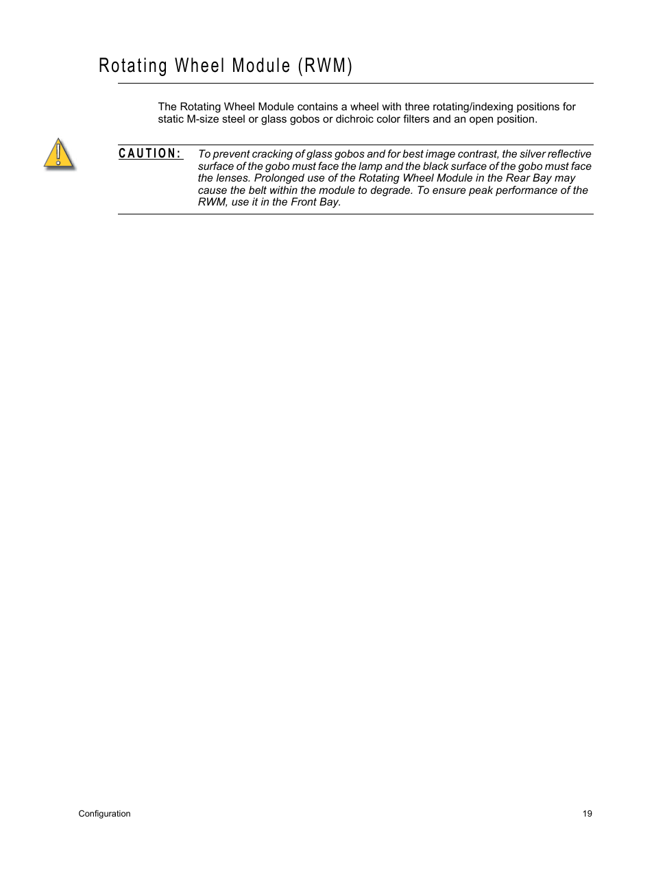 Rotating wheel module (rwm) | ETC Source Four Revolution User Manual | Page 23 / 48