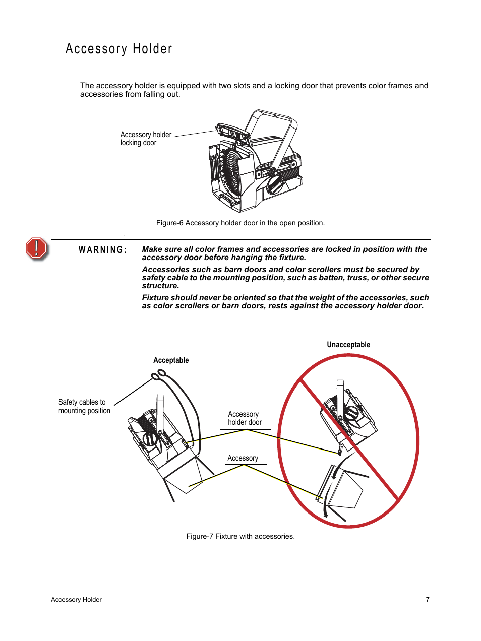 Accessory holder | ETC Source Four Fresnel User Manual | Page 11 / 16