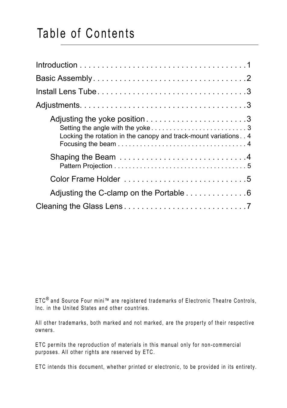 ETC Source Four Mini LED User Manual | Page 2 / 12