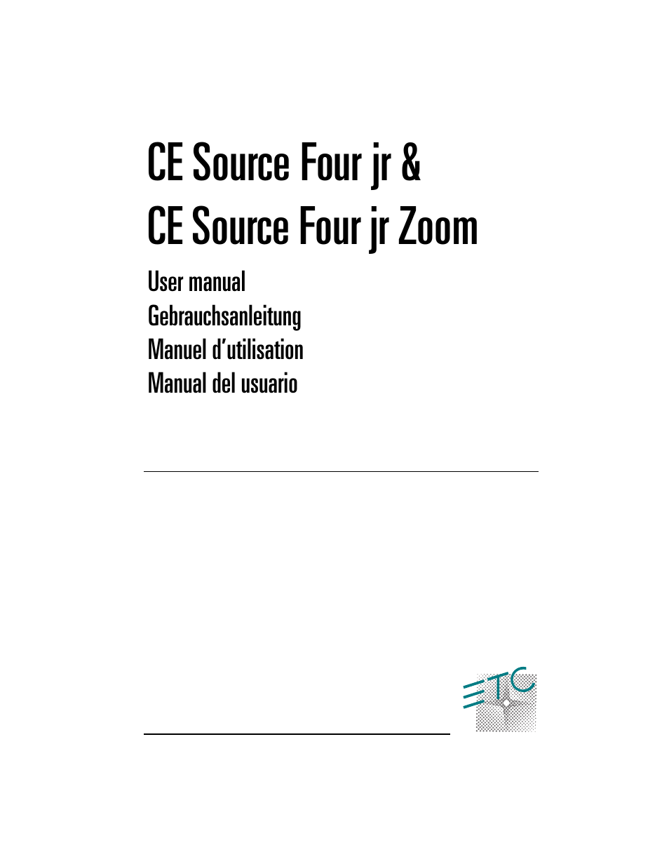 ETC Source Four CE jr and jr Zoom User Manual User Manual | 40 pages