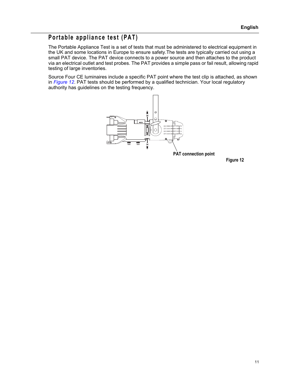 Portable appliance test (pat) | ETC Source Four jr and jr Zoom CE User Manual User Manual | Page 13 / 16