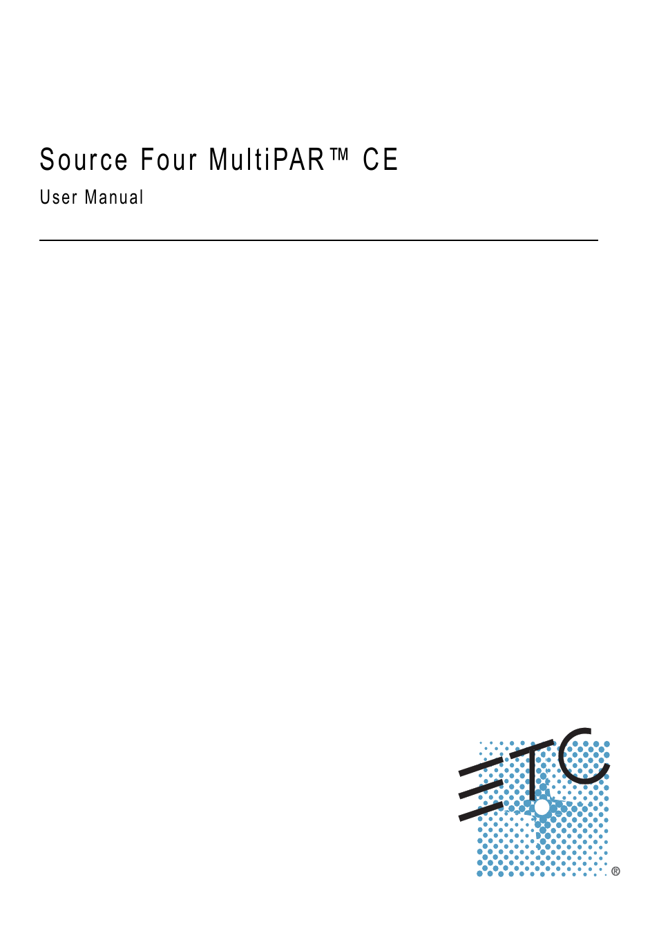 ETC Source Four CE MultiPAR User Manual | 12 pages