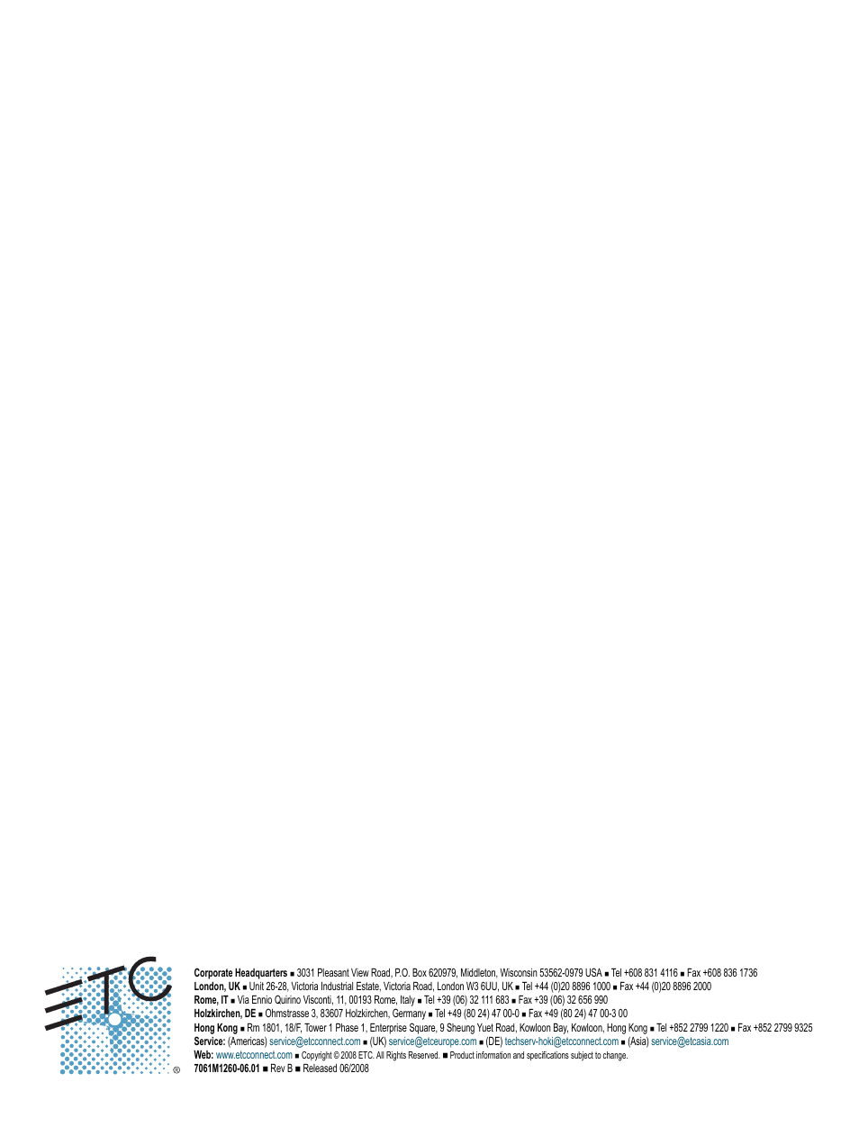 ETC Source Four PARNel CE User Manual | Page 12 / 12