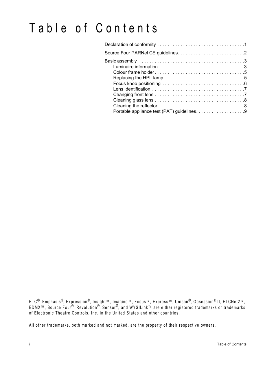 ETC Source Four PARNel CE User Manual | Page 2 / 12