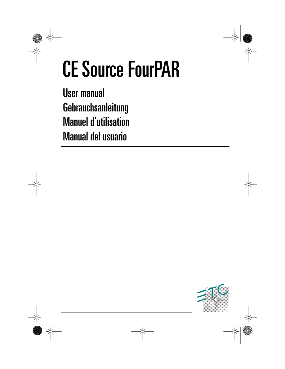 ETC Source Four CE PAR EA and MCM User Manual | 40 pages