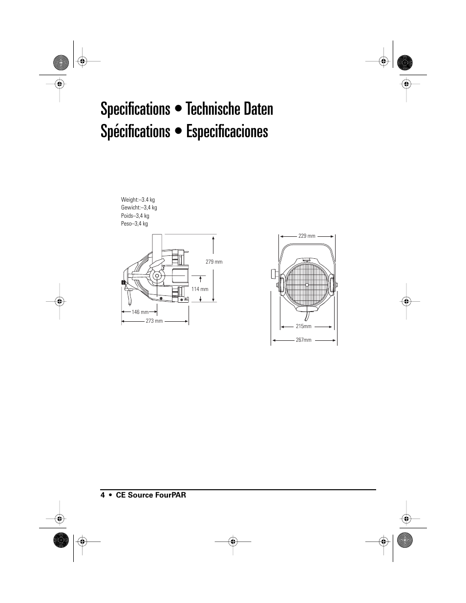 ETC Source Four CE PAR EA and MCM User Manual | Page 6 / 40