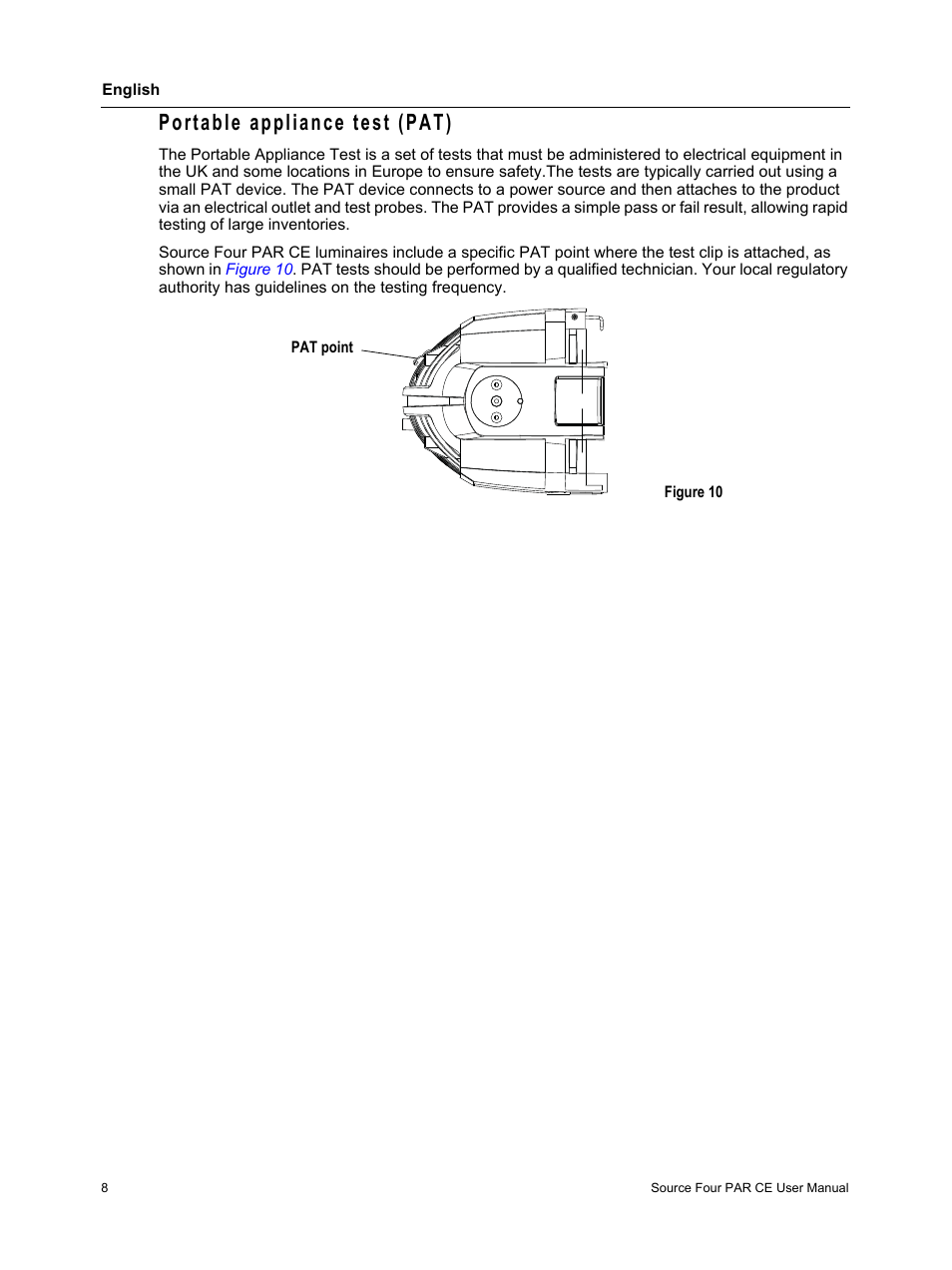 Portable appliance test (pat) | ETC Source Four PAR CE User Manual | Page 10 / 12