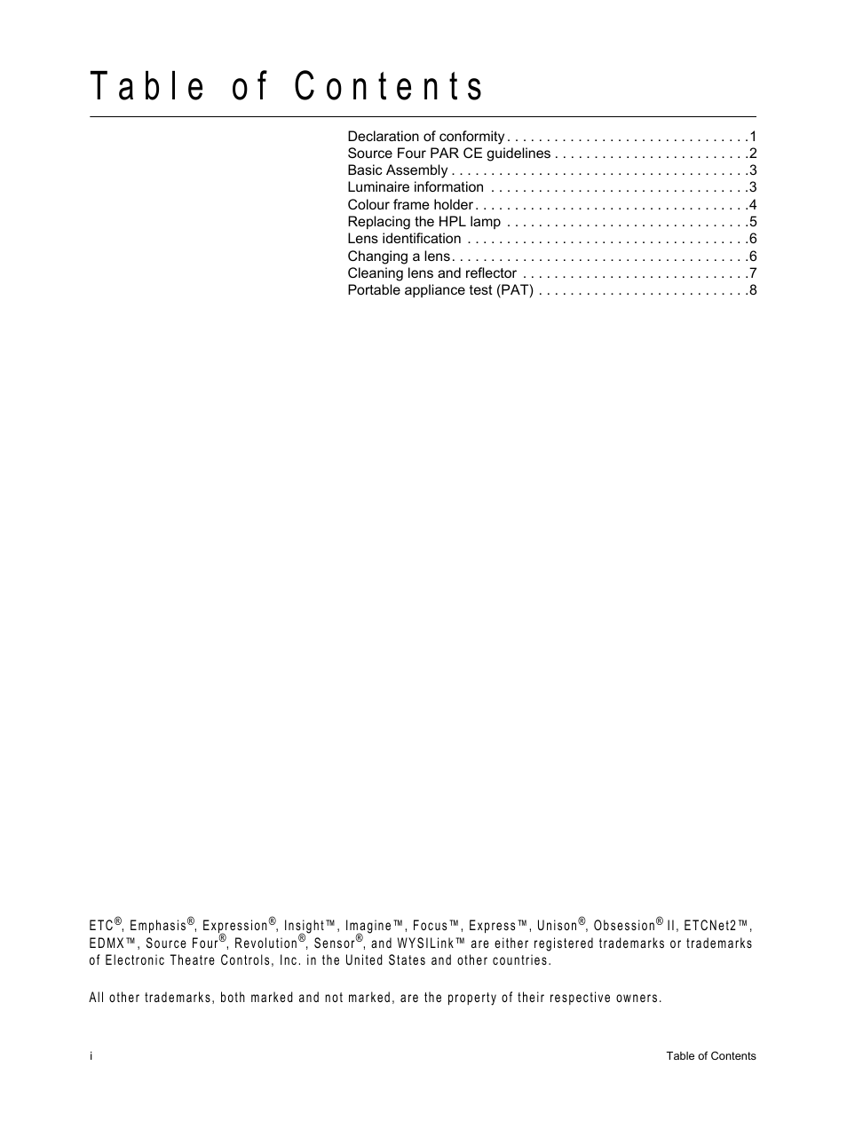 ETC Source Four PAR CE User Manual | Page 2 / 12