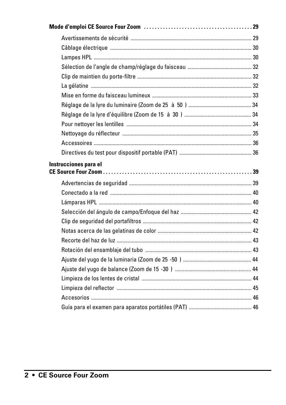 ETC Source Four CE Zoom User Manual | Page 4 / 52