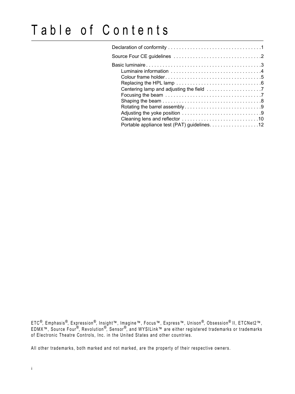 ETC Source Four CE User Manual | Page 2 / 16