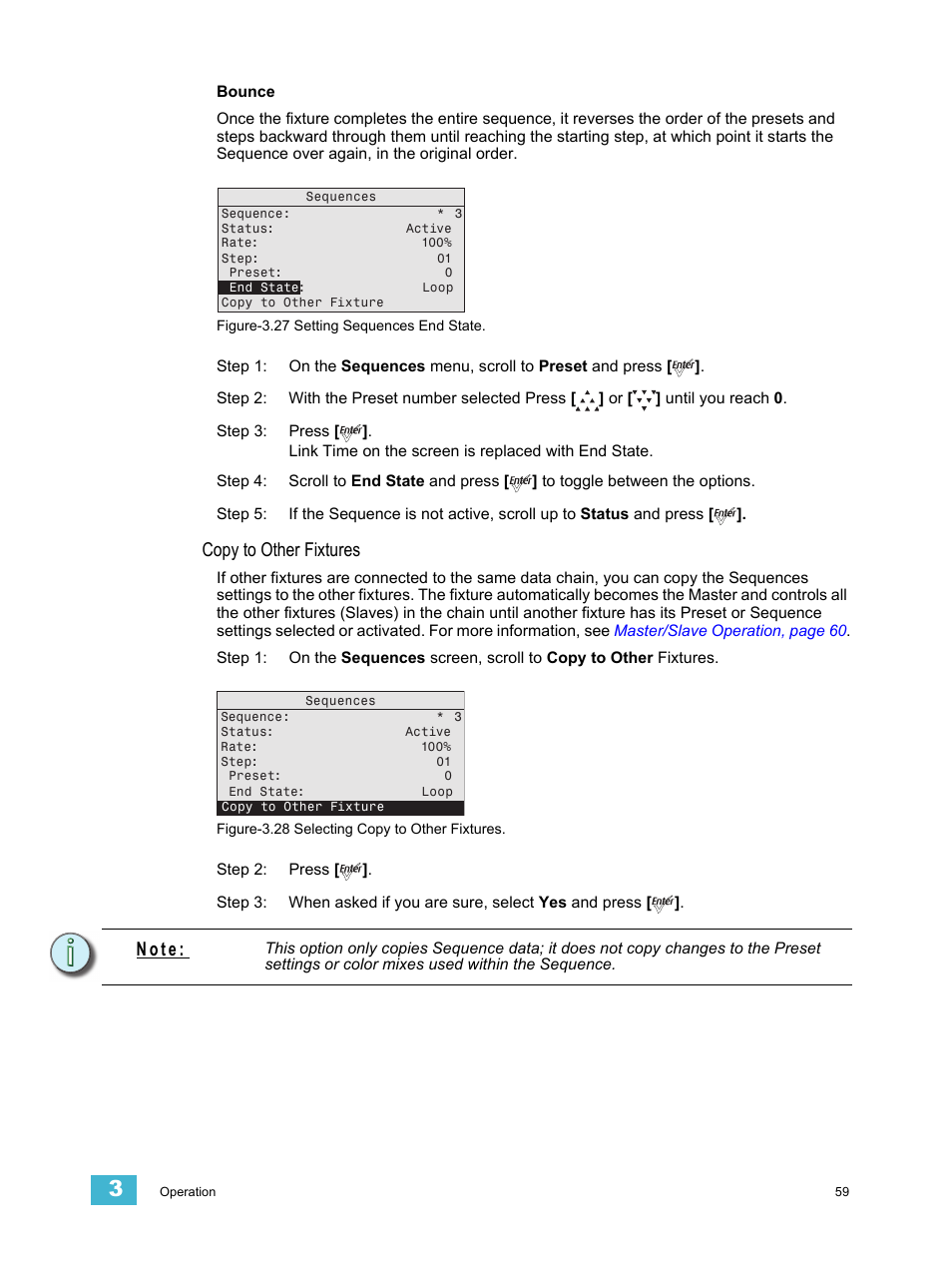 Copy to other fixtures, N o t e | ETC Source Four LED v1.6.0 User Manual User Manual | Page 65 / 100