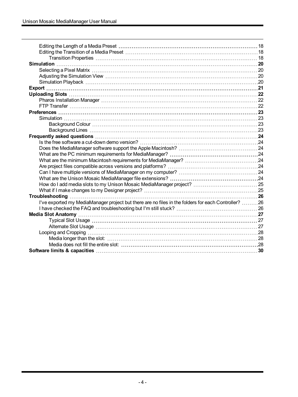 ETC Unison Mosaic MediaManager v1.0.3 User Manual | Page 4 / 30