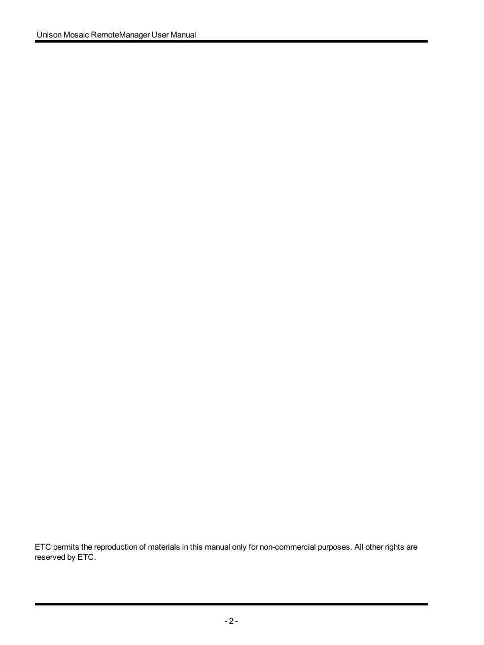 ETC Unison Mosaic RemoteManager v1.0.4 User Manual | Page 2 / 20