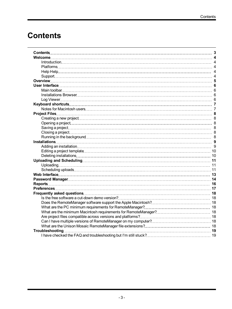 ETC Unison Mosaic RemoteManager v1.0.4 User Manual | Page 3 / 20