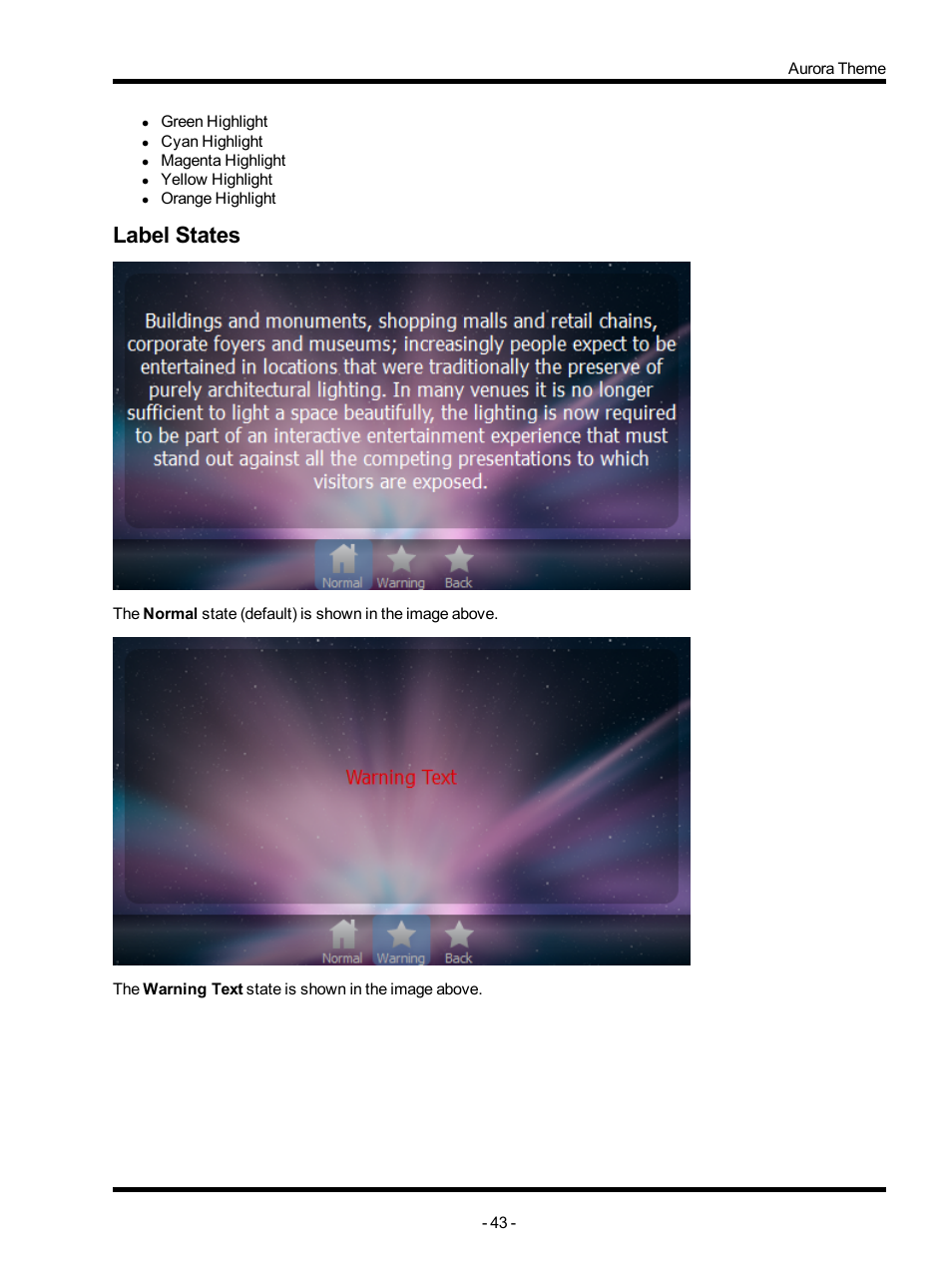 Label states | ETC Unison Mosaic TouchEditor v1.0 User Manual | Page 43 / 52