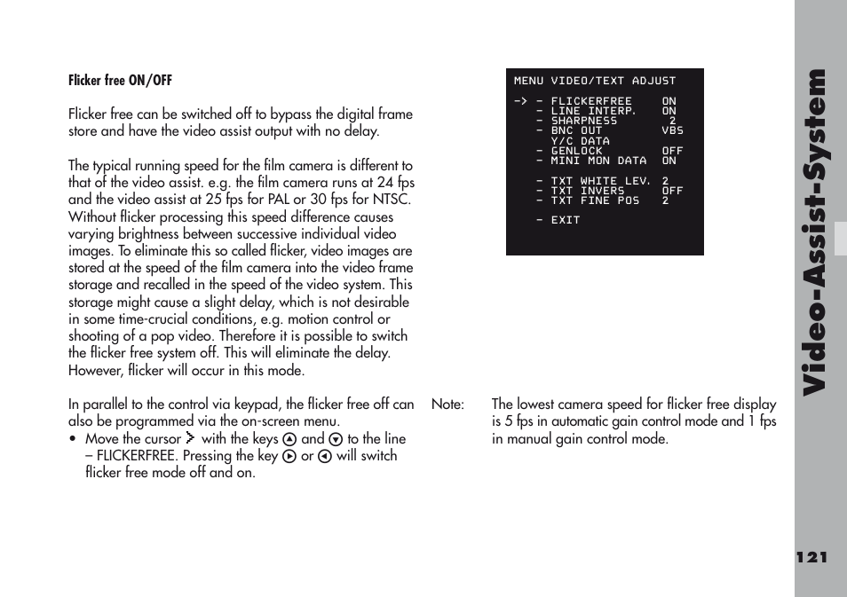 Video-a ss is t-sy stem | ARRI ARRIFLEX 416 User Manual | Page 121 / 240