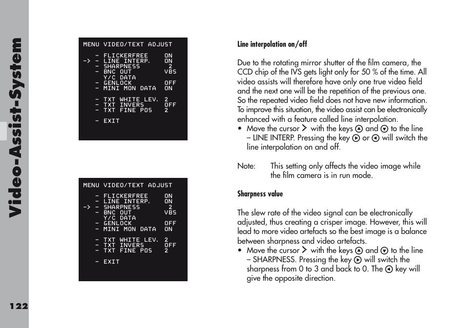 Video-a ss is t-sy stem | ARRI ARRIFLEX 416 User Manual | Page 122 / 240