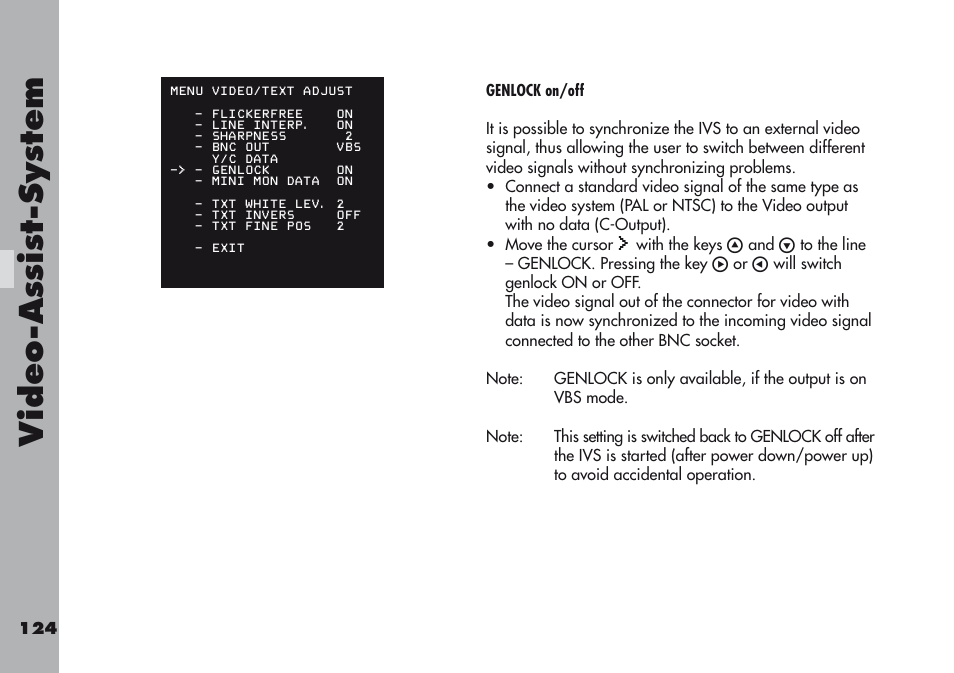 Video-a ss is t-sy stem | ARRI ARRIFLEX 416 User Manual | Page 124 / 240