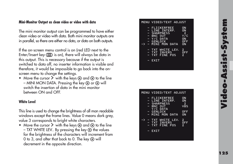 Video-a ss is t-sy stem | ARRI ARRIFLEX 416 User Manual | Page 125 / 240