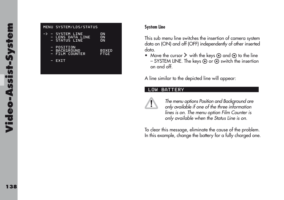 Video-a ss is t-sy stem | ARRI ARRIFLEX 416 User Manual | Page 138 / 240