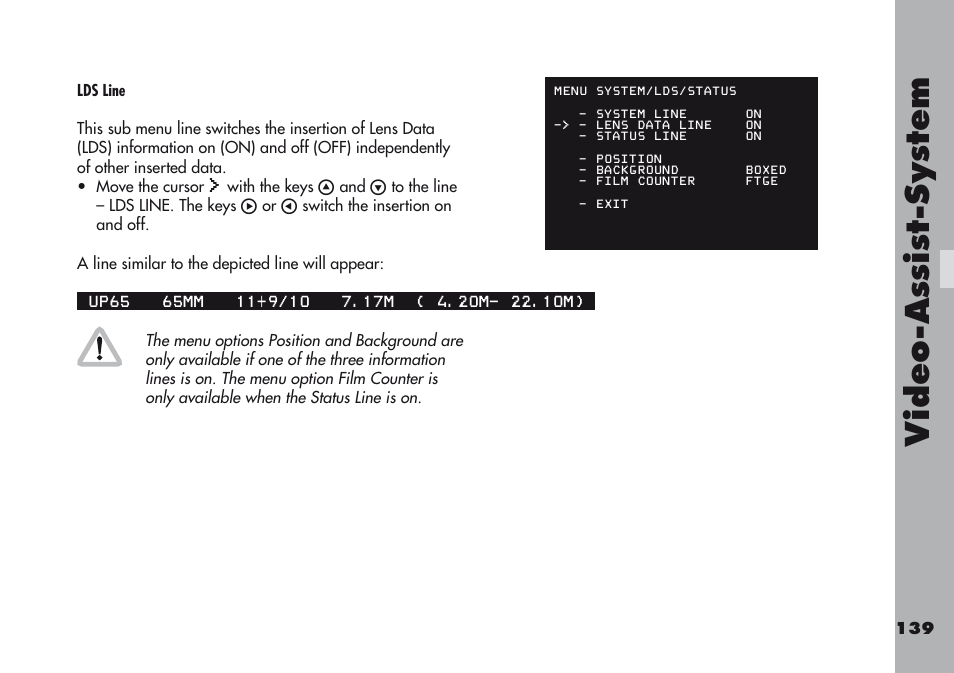 Video-a ss is t-sy stem | ARRI ARRIFLEX 416 User Manual | Page 139 / 240