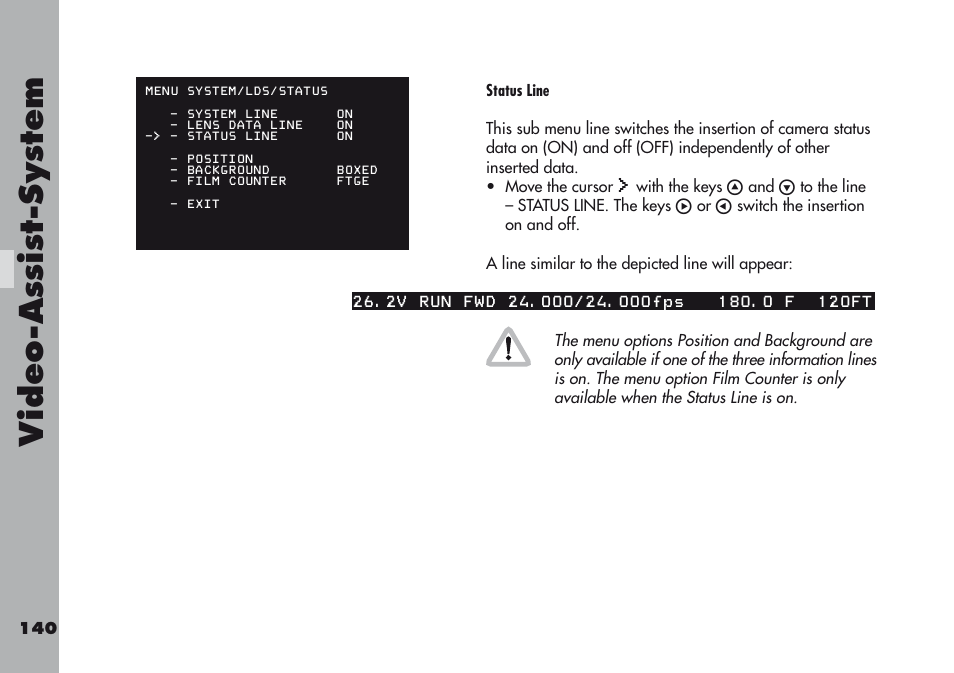 Video-a ss is t-sy stem | ARRI ARRIFLEX 416 User Manual | Page 140 / 240
